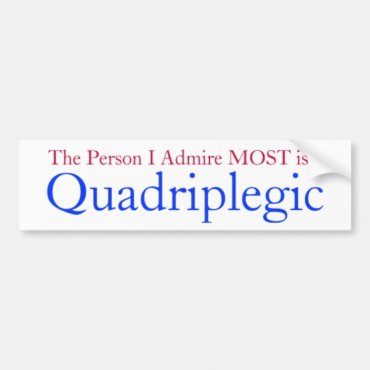 kwadriënzanger bumpersticker (Voorkant)