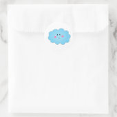 Kwaii cloud ronde sticker (Tas)