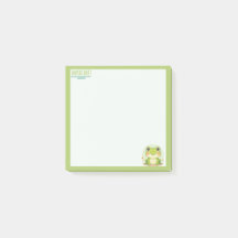 Kwaii stijl Kikker Pastelgroene Notitie