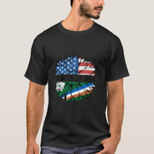 Kwajalein Atoll Flag Zonnebloem VS Amerika Ik ben T-shirt