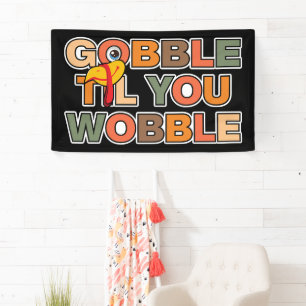 Kwak Kwak Tot Je Wobbelt Grappige Thanksgiving Spandoek