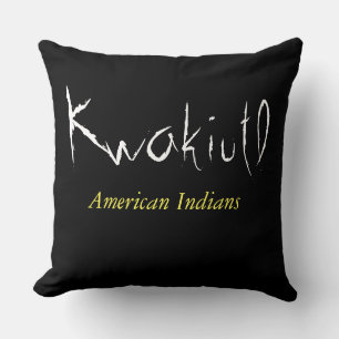 Kwakiutl American Indians tribu T-Shirt Kussen