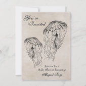 kwal Baby shower Beach Uitnodiging (Voorkant)