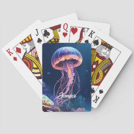 Kwal Kunst, Witte Script Naam Pokerkaarten