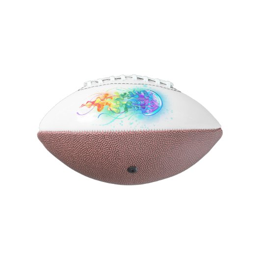 Kwal met regenboogkleuren american football (Gedraaid 270)