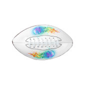 Kwal met regenboogkleuren american football (Voorkant)