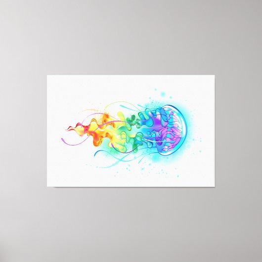 Kwal met regenboogkleuren canvas afdruk (Voorkant)