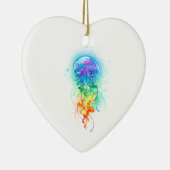 Kwal met regenboogkleuren keramisch ornament (Rechts)