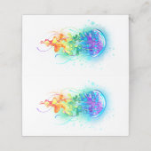 Kwal met regenboogkleuren klantenkaartje (Buitenkant ongevouwen)