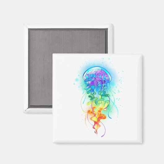 Kwal met regenboogkleuren magneet (Voorkant / Achterkant)