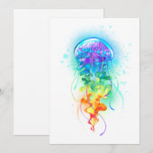 Kwal met regenboogkleuren notitiekaartje (Voorkant / Achterkant)