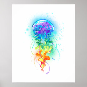 Kwal met regenboogkleuren poster