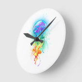 Kwal met regenboogkleuren ronde klok (Hoek)