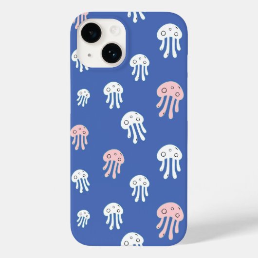 Kwal op blauwe achtergrond Case-Mate iPhone case (Achterkant)