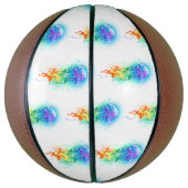 Kwal regenboog basketbal (Verticaal)