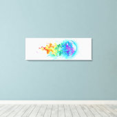 Kwal regenboog canvas afdruk (Insitu (Houten vloer))