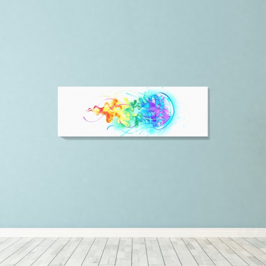 Kwal regenboog canvas afdruk (Insitu (Houten vloer))