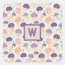 kwal Schattigee pastel Paarse en Oranje monogram;