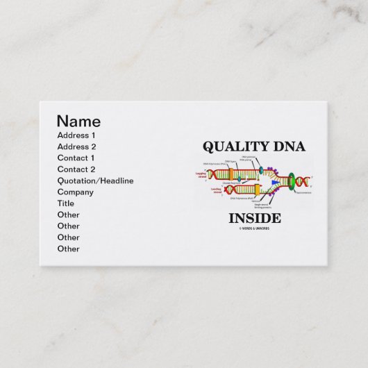 Kwaliteit DNA Inside (DNA-replicatie) Visitekaartje (Voorkant)