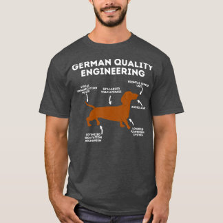 Kwaliteit Duitse Techniek Dachshund Lover Hond T-shirt