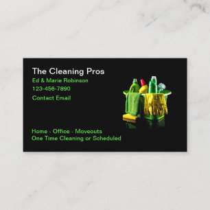 Kwaliteit Glossy Cleaning Service Visitekaartjes