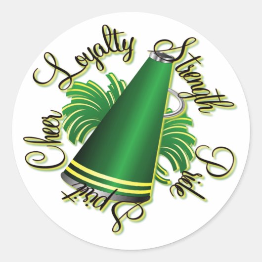 Kwaliteit groen en geel ronde sticker (Voorkant)