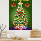 Kwaliteit, groot aangepast kerstboommodel, poster (Keuken)