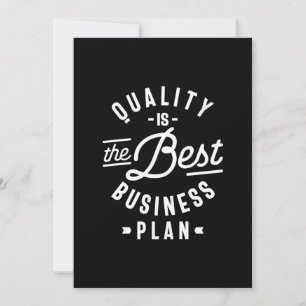 Kwaliteit is het beste businessplan bedankkaart