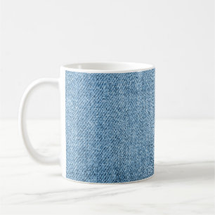 Kwaliteit Jeans: mooie naadloze textuur. Koffiemok