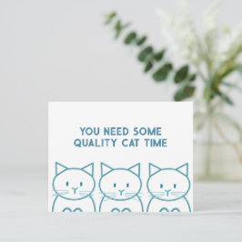 Kwaliteit Kat Tijd Briefkaart
