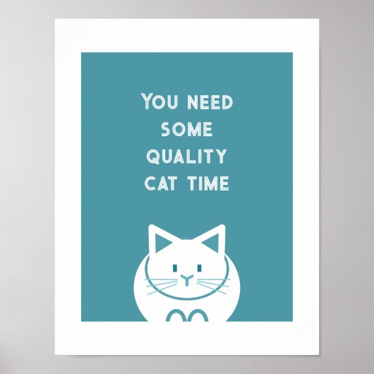 Kwaliteit Kat Tijd Poster (Voorkant)