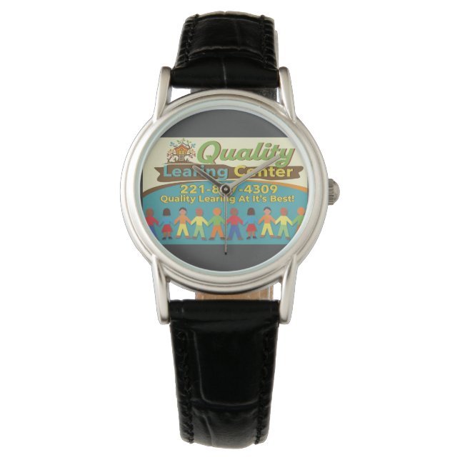 Kwaliteit Leercentrum Tijd Om Te Leren Klok Horloge (Voorkant)