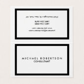 Kwaliteit Unieke Plain Zwarte Rand Wit Visitekaartjes (Buitenkant ongevouwen)