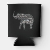 Kwaliteit van een ellephant Word Cloud Blikjeskoeler (Voorkant)