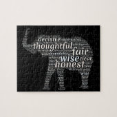 Kwaliteit van een ellephant Word Cloud Legpuzzel (Horizontaal)