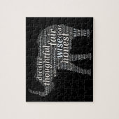 Kwaliteit van een ellephant Word Cloud Legpuzzel (Verticaal)