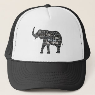 Kwaliteit van een ellephant Word Cloud Trucker Pet
