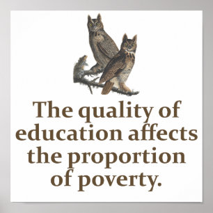 Kwaliteit van het onderwijs - Schoolcitaat Poster