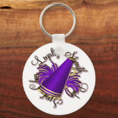 Kwaliteit van Paars en goud Sleutelhanger (Voorkant)