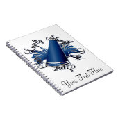 Kwaliteit van pure blauw en zilver notitieboek (Rechterzijde)