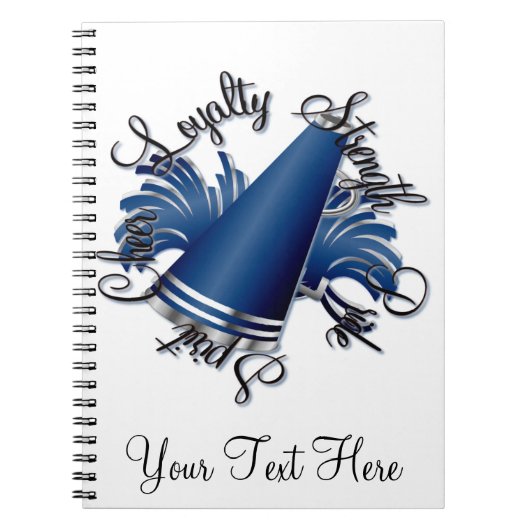 Kwaliteit van pure blauw en zilver notitieboek (Voorkant)