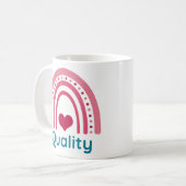 Kwaliteit Viva Magenta Boho Rainbow Koffiemok (Voorkant links)