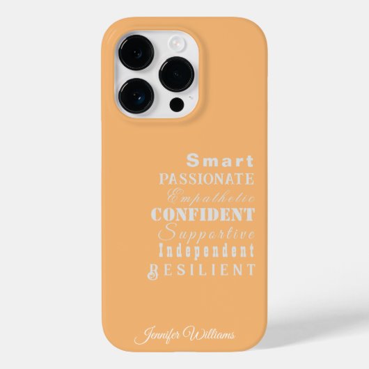 Kwaliteiten van Grote Vrouwen Custom Licht Sinaasa Case-Mate iPhone Case (Achterkant)