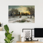 Kwaliteitsafdruk van Kerstmis Eve Night Archiving Poster (Thuiskantoor)