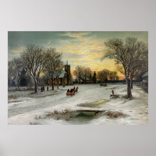 Kwaliteitsafdruk van Kerstmis Eve Night Archiving Poster (Voorkant)