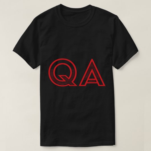 Kwaliteitsborging (rode tekst) t-shirt (Design voorkant)