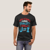 Kwaliteitscontrole Inspector Assurance U en I T-shirt (Voorkant volledig)