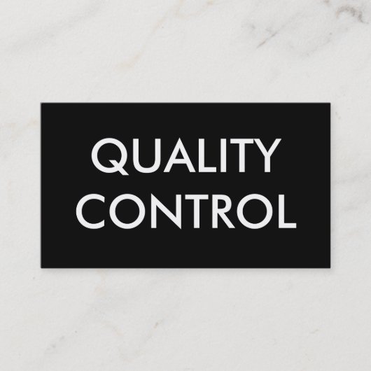 kwaliteitscontrole visitekaartje (Voorkant)