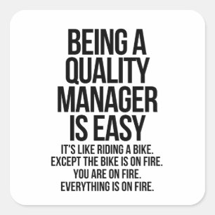 kwaliteitsmanager vierkante sticker