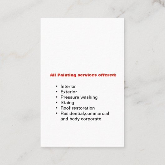 Kwaliteitsschilderij Visitekaartje (Achterkant)